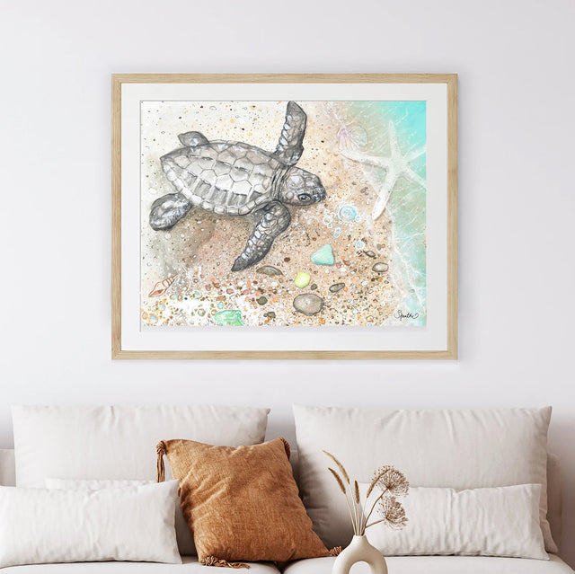 Beach Prints, Coastal Decor, Sea Turtle Art, Wall Art