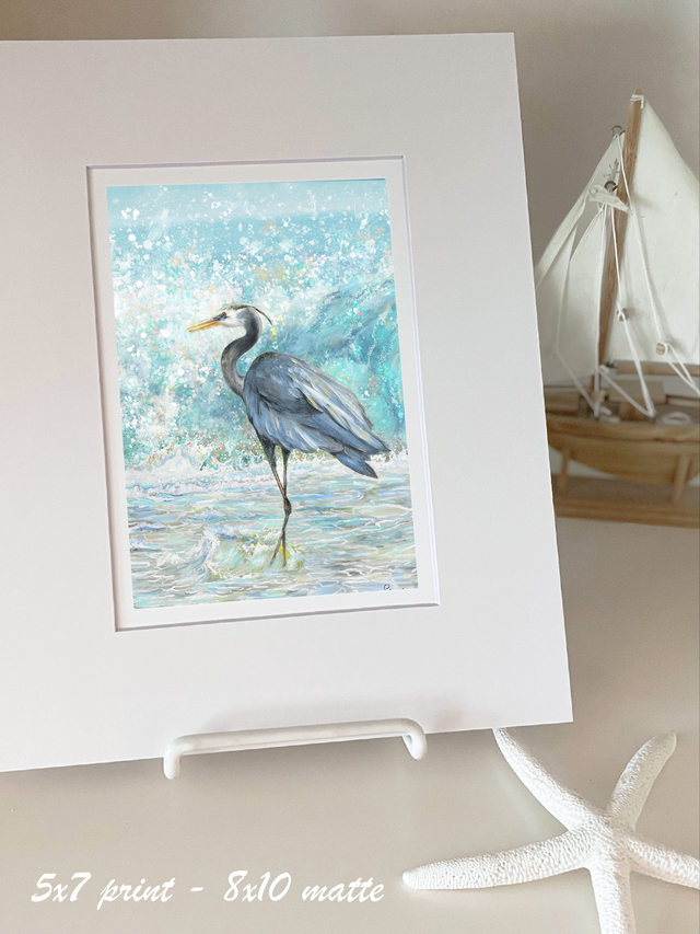 Heron Splash, (Cropped)