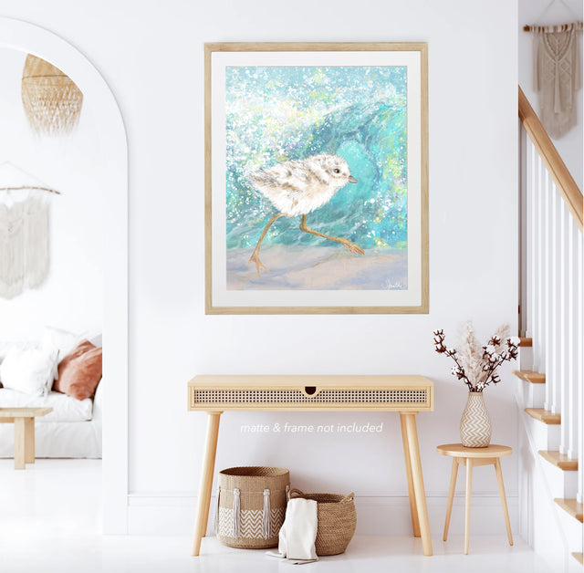 coastal bathroom decor, beach bathroom decor, sandpiper art, beach art prints, coastal prints,