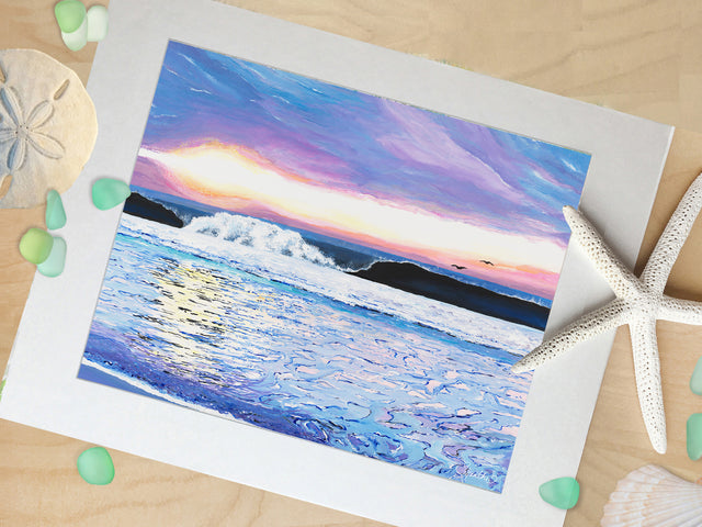 sunrise print, sunrise wall art, beach prints, living room decor, coastal living room