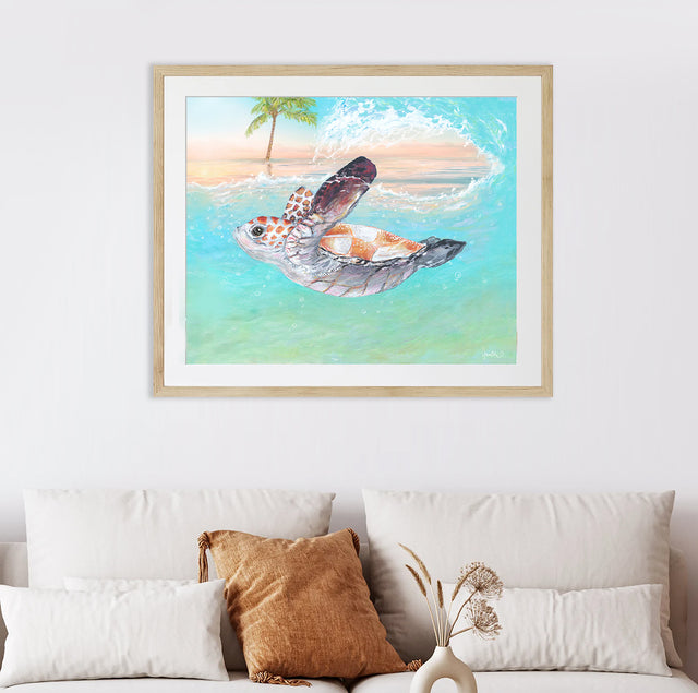 tropical decor, tropical wall art, sea turtle art, beach prints