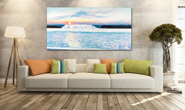 beautiful sunrise, morning sunrise, beach themed family room ideas, best interior design, beach decor, sunrise painting, sunrise pictures