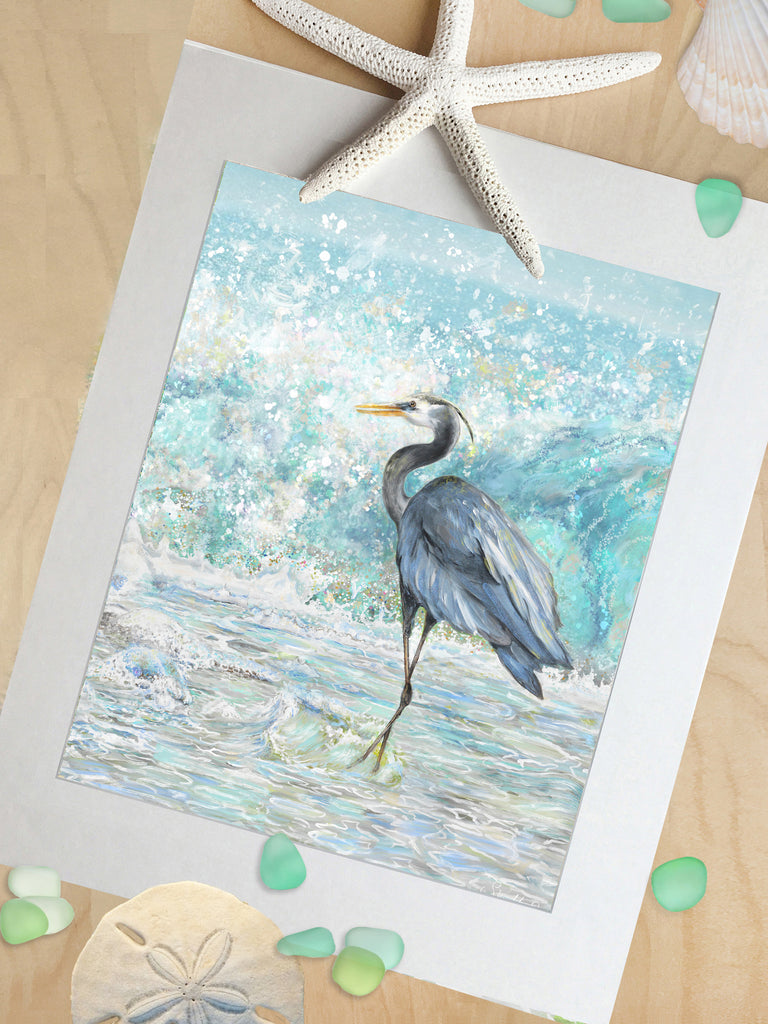 Heron Splash, (Cropped)