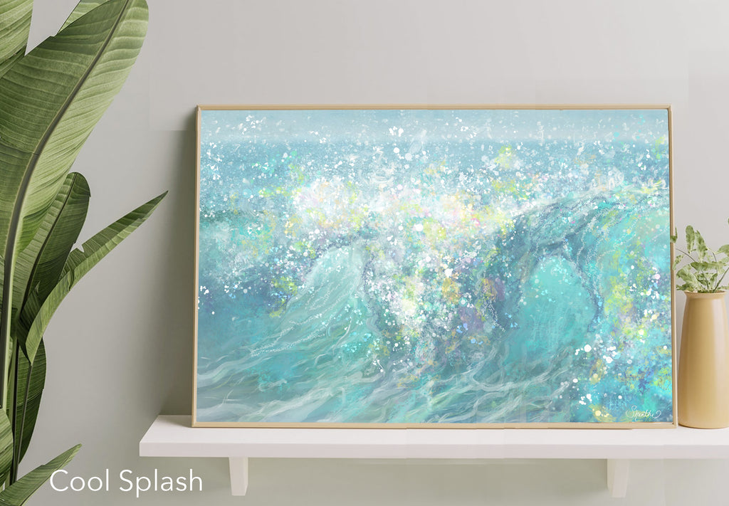 Ocean Waves Painting on Canvas 11x14 In Large Ocean Wall Art 