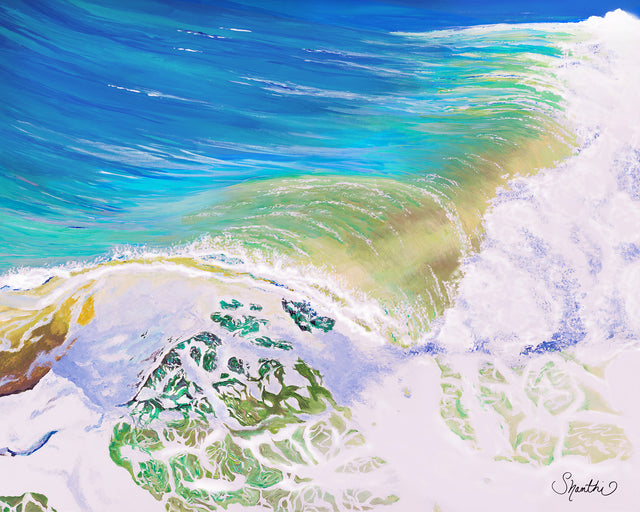 wave splash, waves crashing, big wave, impressionism, impressionist style