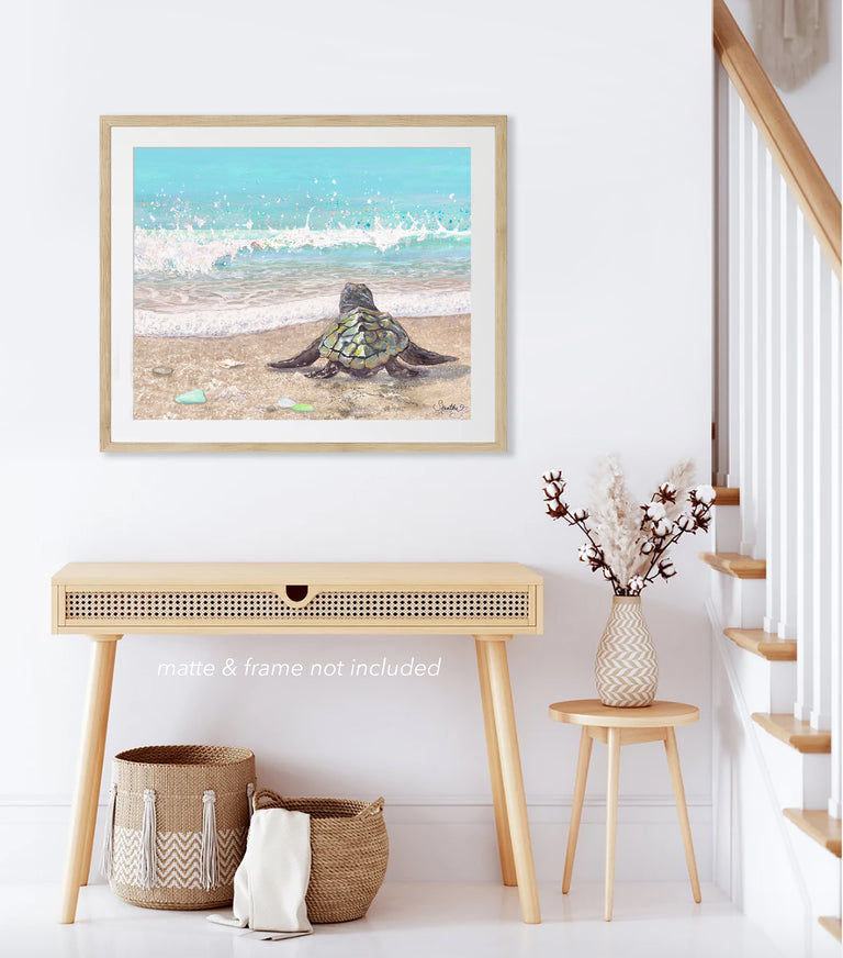 Beach Prints Living Room, Sea Turtle Wall Art, Coastal Decor, Coastal Art Prints