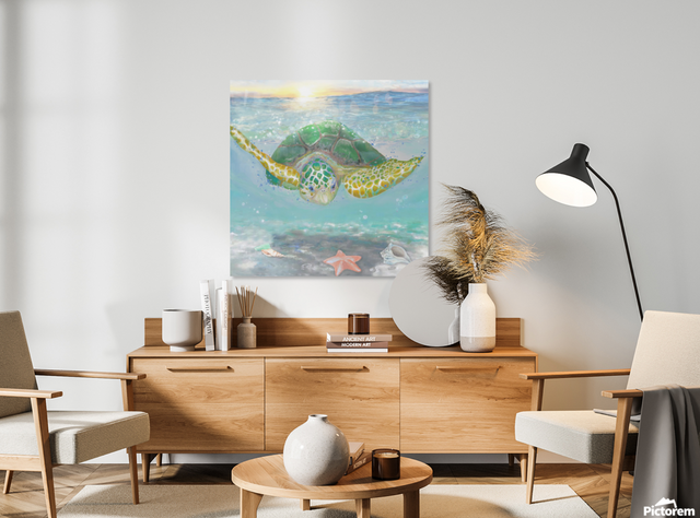 Diving Sea Diamonds (Metal Print)