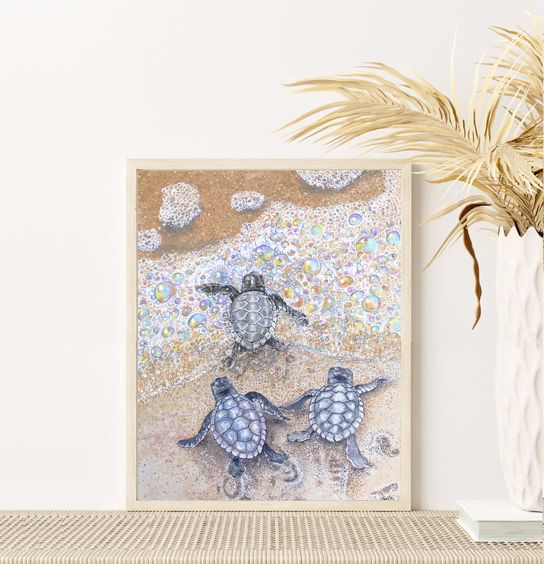 beach decor, coastal prints, sea turtle gifts