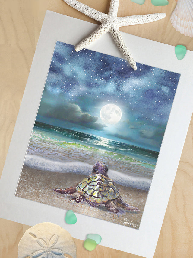 Sea Turtle Moonlight