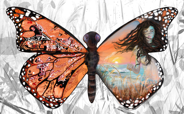 Lighted Art Print - 24x30 'Mind Takes Flight'