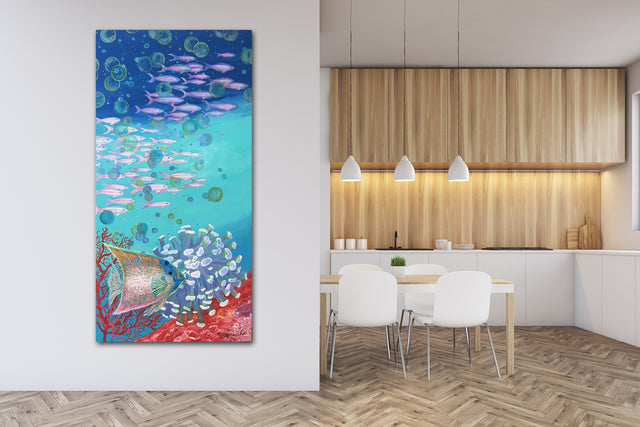 fish prints for wall, fish decor wall, fish paintings on canvas, tropical wall art, tropical art canvas, tropical art print