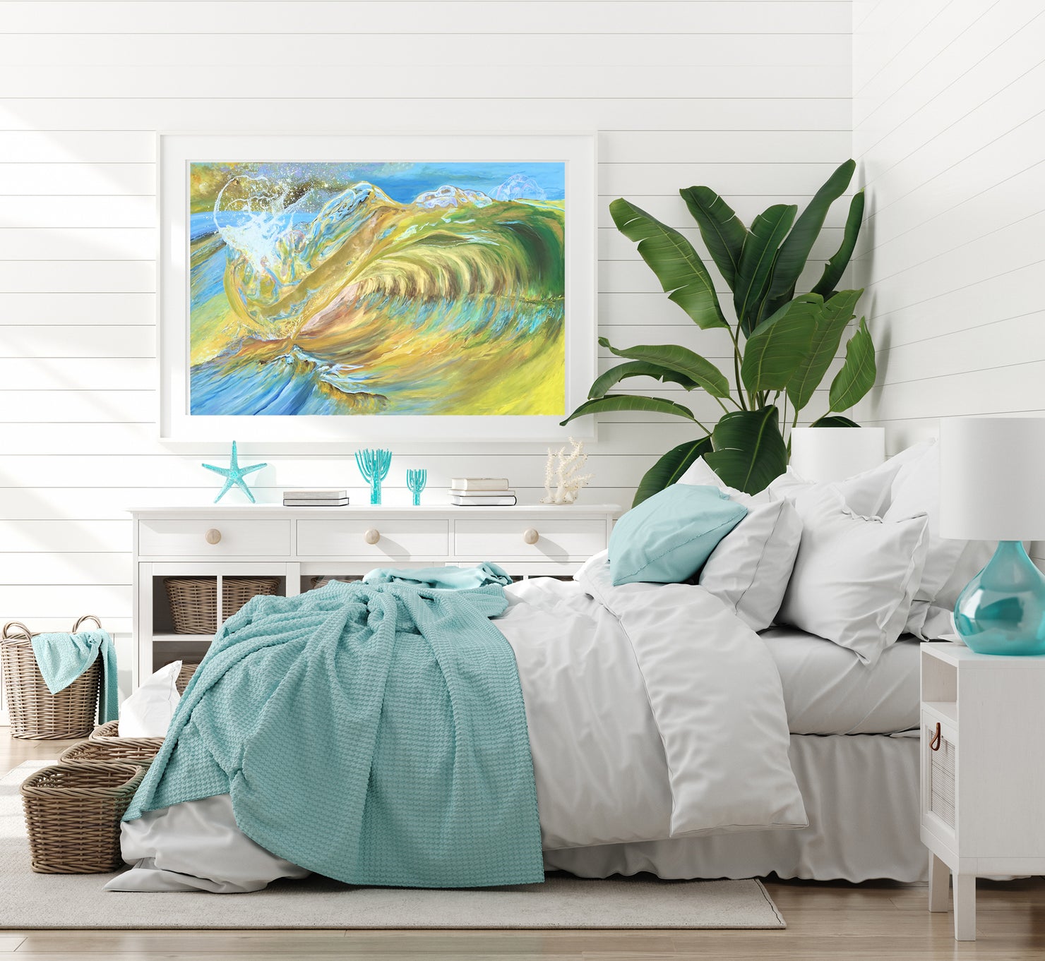 Wave Painting | Seaside Style Coastal Interior Design | Big Wave Art ...