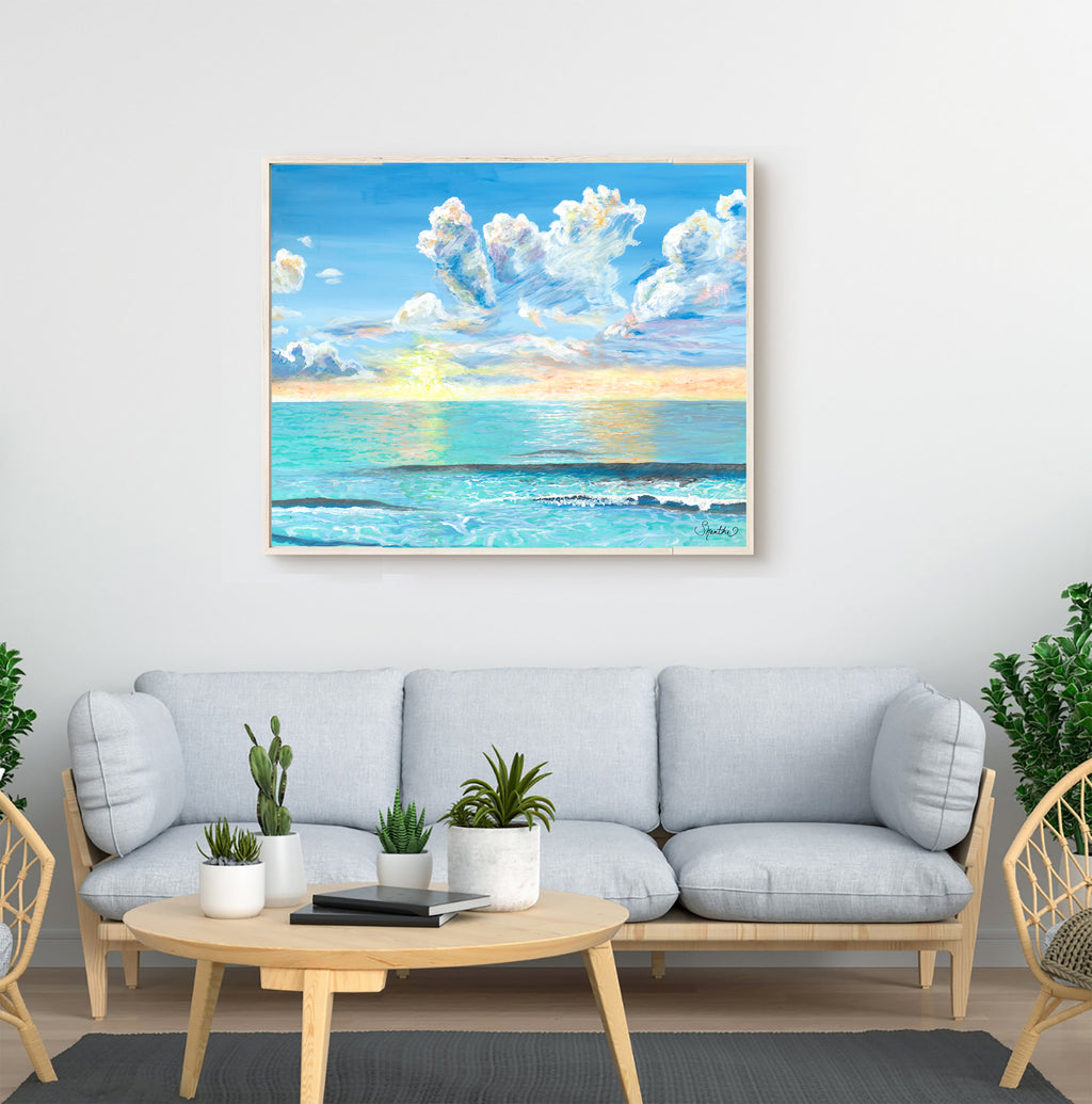 Morning Sunrise | Beautiful Sunrise | Coastal Beach Decor on Canvas ...