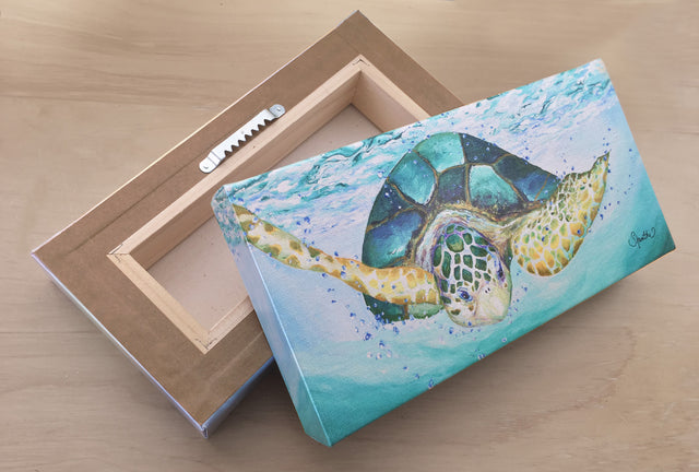 sea turtle canvas art print, sea turtle wall art, sea turtle nursery art